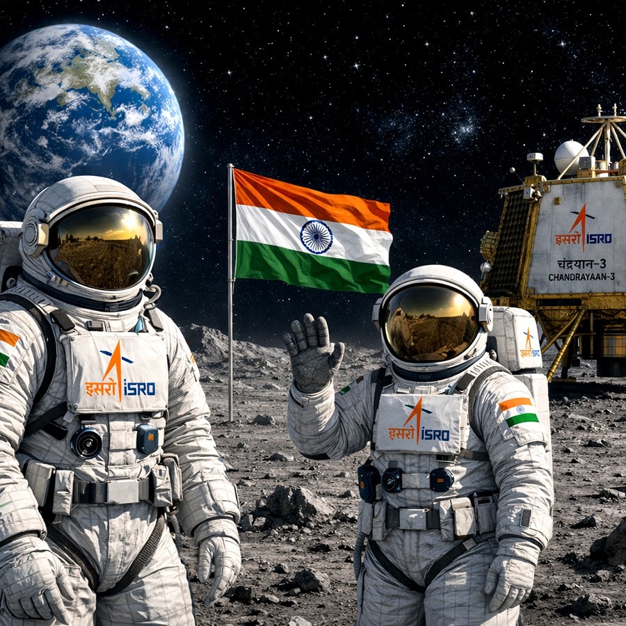 The Moon has had no human visitors since 1972. India wants to change that by 2040, with its own astronauts aboard its own rocket. (Photo: Vipul Kumar/India Today)