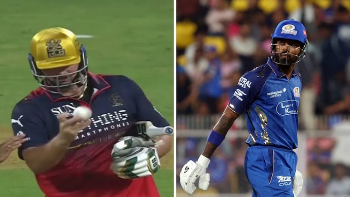 Tim David, Hardik Pandya have been fined by BCCI after MI vs RCB clash. (Image: Reuters, JioHotstar Screengrab) Tim David, Hardik Pandya