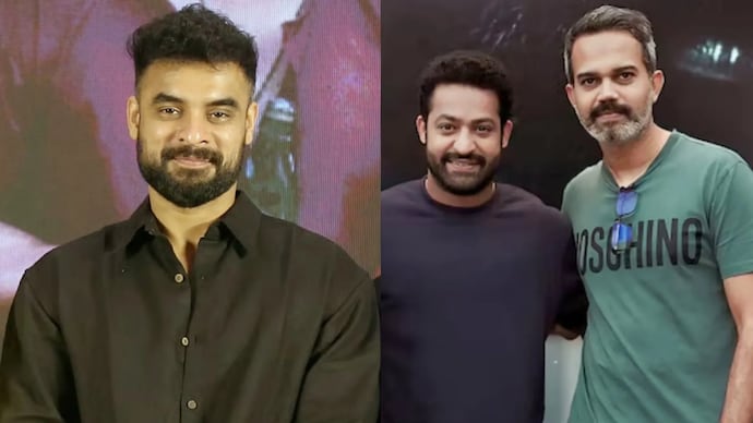 Tovino Thomas explained the reason for opting out of Jr NTR's Dragon with director Prashanth Neel. Tovino Thomas, Jr NTR and Prashanth Neel's photo