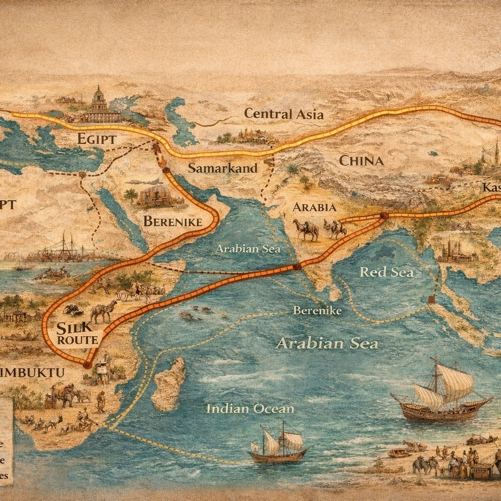 From Tamil Shores to Cold Deserts: Spice, Silk and trade routes that reshaped the World