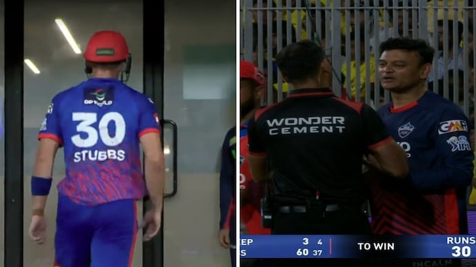 Tristan Stubbs was denied a change of gloves. (Image: Screengrab/ JioHotstar) Tristan Stubbs