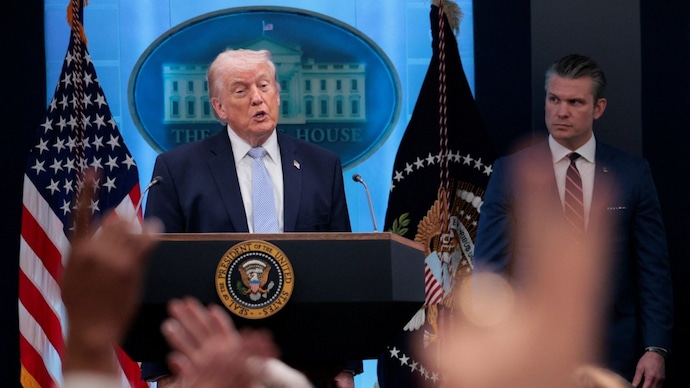 US President Donald Trump speaks during a press conference. (Reuters photo) Trump