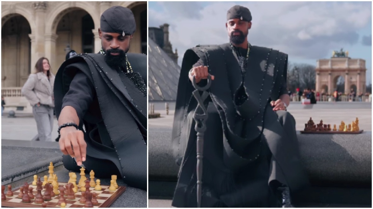 Nigerian man plays chess at global tourist landmarks, Harvard, videos go viral
