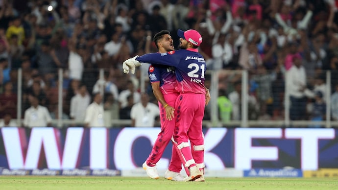 IPL 2026: RR beat GT by 6 runs in Ahmedabad. (Image: Reuters) Tushar Deshpande, Dhruv Jurel