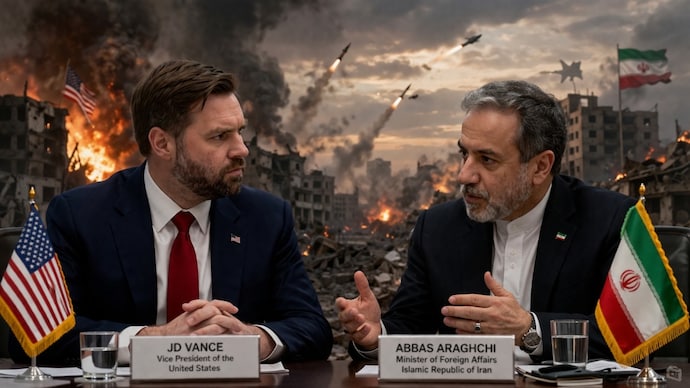 JD Vance and Abbas Araghchi (AI-generated image) US-Iran talks in Pakistan