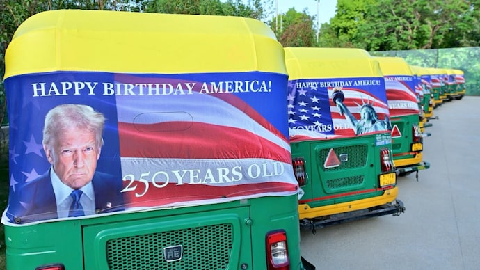 US kicks off Freedom250 celebrations in India with Trump's face on auto rickshaws (Photo: @USAmbIndia/X) US kicks off Freedom250 celebrations in India with Trump's face on auto rickshaws