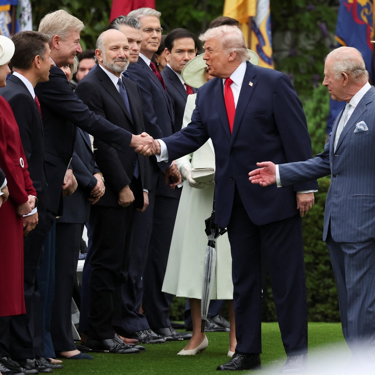 Disrespectful, embarrassing: Trump criticised for walking ahead of Queen Camilla