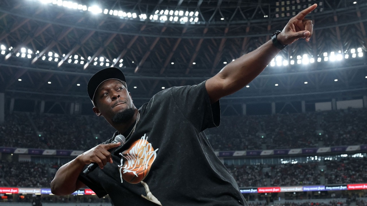 Usain Bolt reacts to Gout Gout's rise. (Image: Reuters) usain bolt fastest man world record holder olympic champion