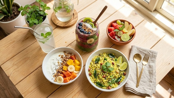 From curd bowls to smoothie blends, these light and hydrating breakfasts help regulate body temperature