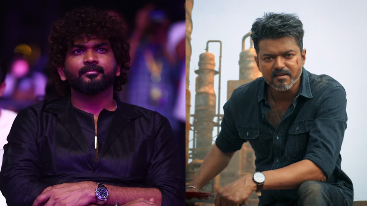 Vignesh Shivan reacts to Thalapathy Vijay's theft of Jana Nayakan. Vignesh Shivan and Thalapathy Vijay in Jana Nayakan.