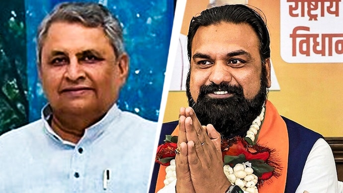Senior JD(U) leader and Bihar Deputy Chief Minister Vijay Kumar Chaudhary (L) said the Samrat Choudhary-led NDA government (R) is also blessed by Nitish Kumar, who resigned as Chief Minister and moved to the Rajya Sabha.