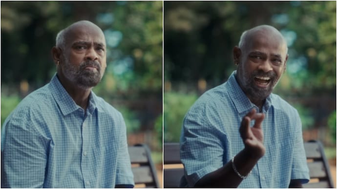 Vinod Kambli’s ‘jinko life mein thoda kam mila hai’ ice cream ad leaves fans emotional (Photos: Dinshaw’s/YouTube) vinod kambli ice cream ad