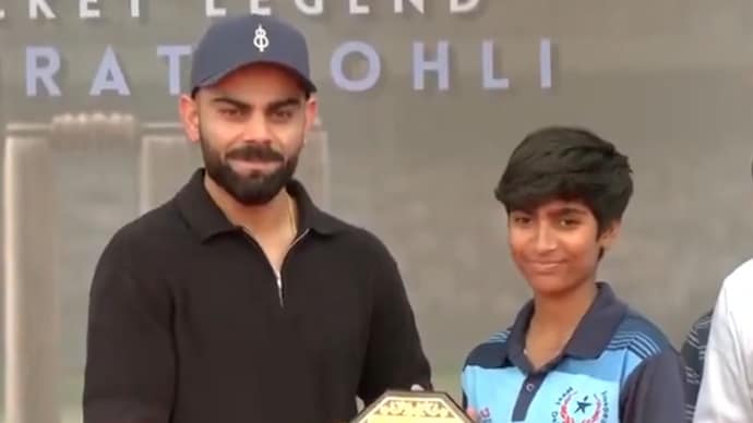 Kohli gave a beautiful message to the students (Courtesy: Screengrab from Kohlistic X) Virat Kohli