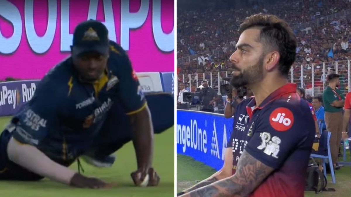 Virat Kohli was not happy with the umpire's call. (Image: Screengrab/JioHotstar) Virat Kohli