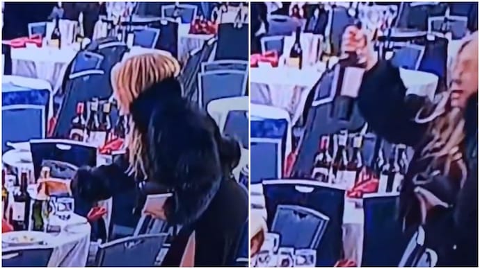 A video showing some attendees taking bottles of wine amid the chaos at White House press dinner has gone viral. (Photo: X) white house wine theft