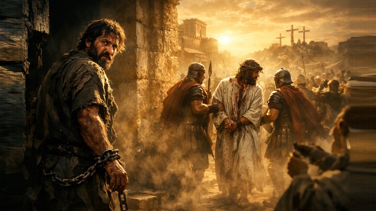 He escaped the cross while Jesus died, but history never forgot Barabbas