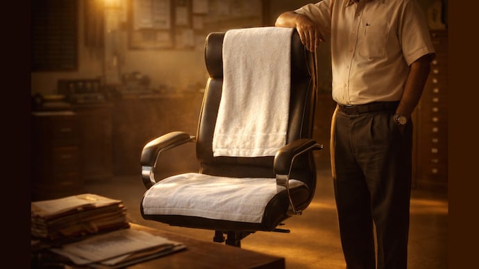 The white towel on government office chairs may look like an everyday thing, but it carries a long history of colonial habits, heat, hygiene and hierarchy. (AI-generated image) Why Indian government officers use white towels on office chairs today