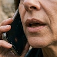 Woman on phone Woman on phone
