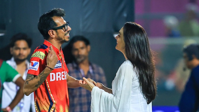 Chahal's request got a witty response from Zinta (Courtesy: PTI) Yuzvendra Chahal, Preity Zinta