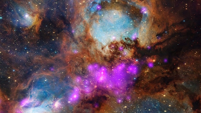A composite image of the Cat's Paw Nebula (NGC 6334), combining Webb's infrared vision with Chandra's X-ray data to reveal glowing gas, thick dust filaments, and newborn stars in spectacular detail. (Photo: Nasa/ESA/CSA/STScI) A composite image of the Cat's Paw Nebula (NGC 6334), combining Webb's infrared vision with Chandra's X-ray data to reveal glowing gas, thick dust filaments, and newborn stars in spectacular detail. (Photo: Nasa/ESA/CSA/STScI)