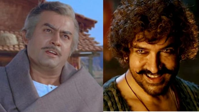 Sanjeev Kumar as Thakur in a still from Sholay, Aamir Khan as Firangi in a still from Thugs of Hindostan Aamir Khan says Thugs of Hindostan was 'basically Sholay', admits he made an error