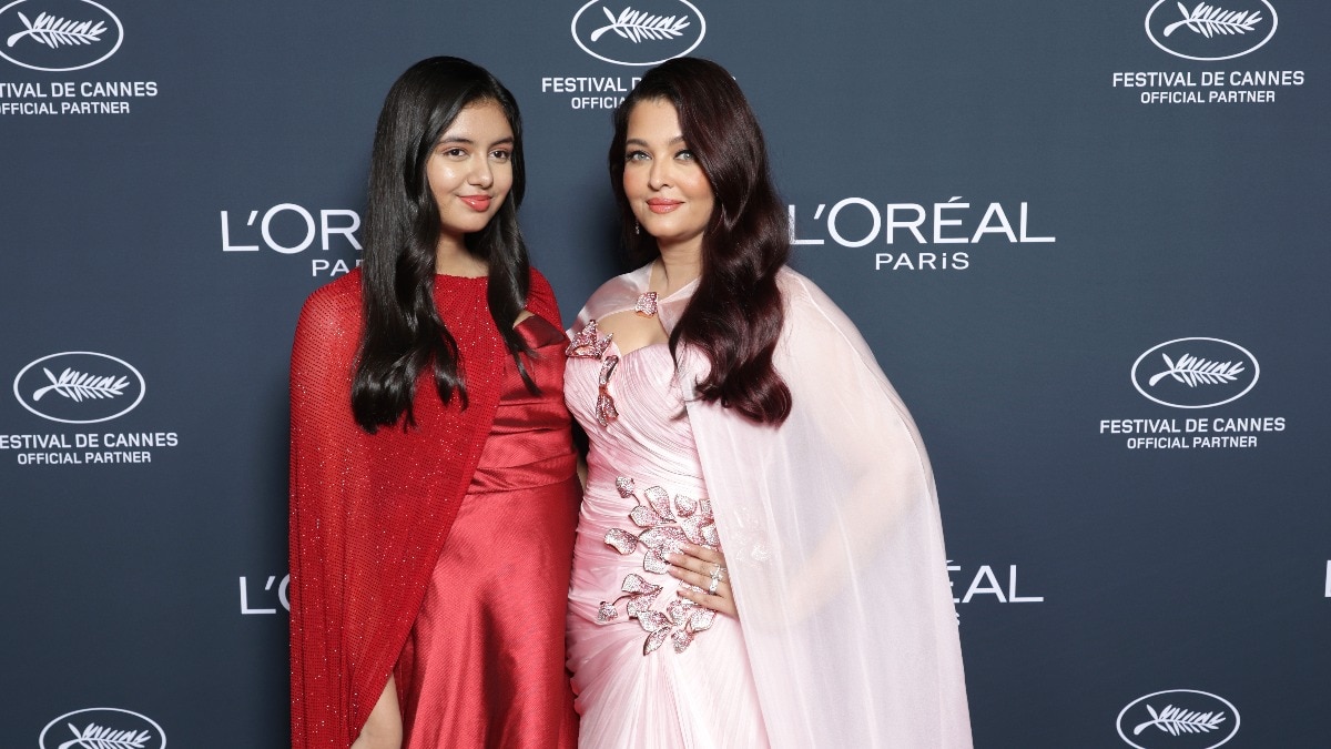     Aaradhya Bachchan and Aishwarya Rai Bachchan attend Lights on Women's Worth during the 79th Cannes Film Festival (Photo by Getty Images)