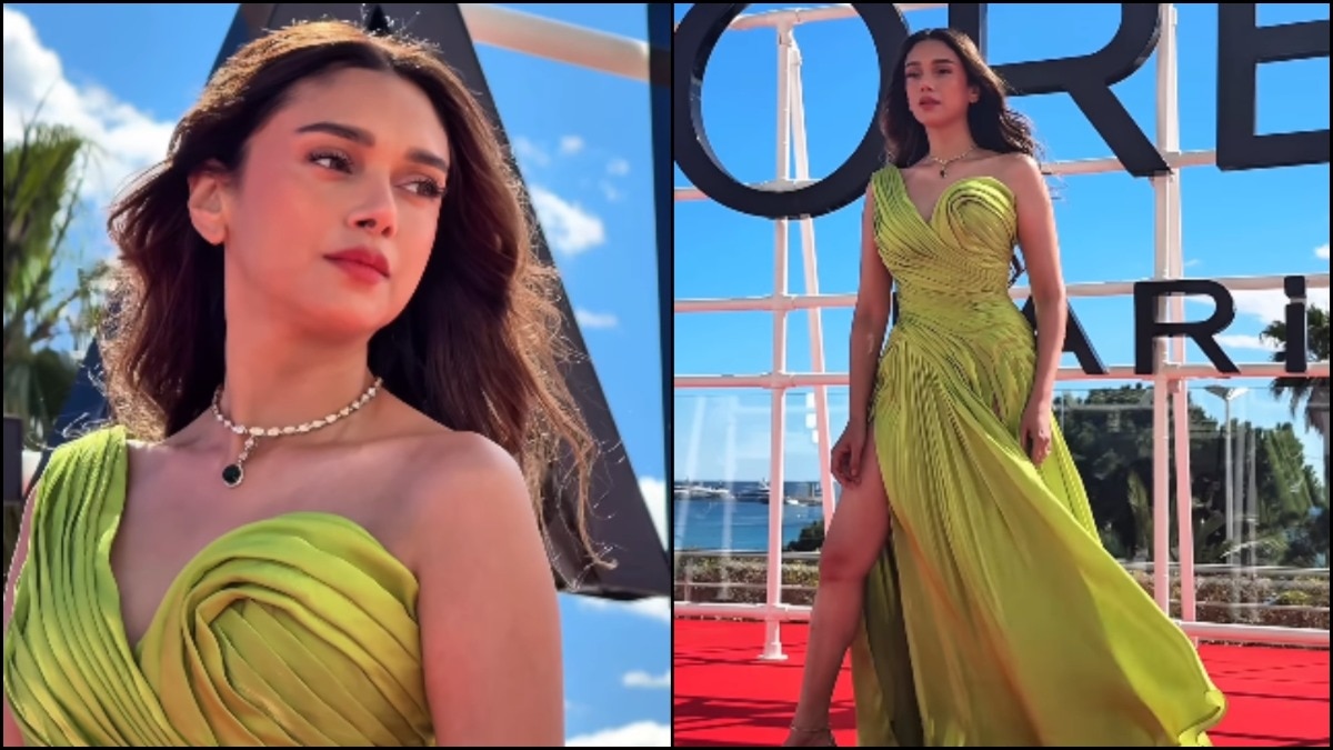 Aditi Rao Hydari in neon metallic green gown at Cannes Film Festival 2026. (Photo Credit: Instagram/ Aditi Rao Hydari) Aditi Rao Hydari