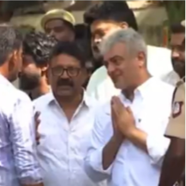 Emotional Ajith Kumar pays last respects to mother, thanks police for support