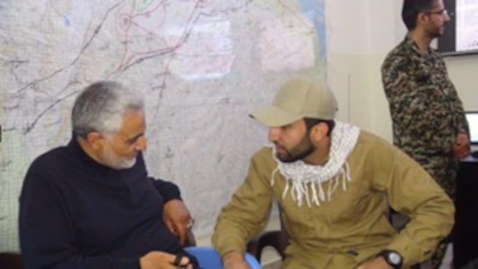 Arrested Iraqi national Al-Saadi with Qasem Soleimani, photo shared by the US Department of Justice