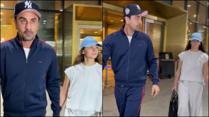 Alia Bhatt and Ranbir Kapoor at Mumbai airport. (Photo Credit: Instagram) Alia Bhatt, Ranbir Kapoor