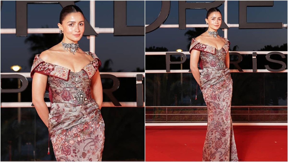 Alia Bhatt wears a corset gown by Tarun Tahiliani at Cannes dinner