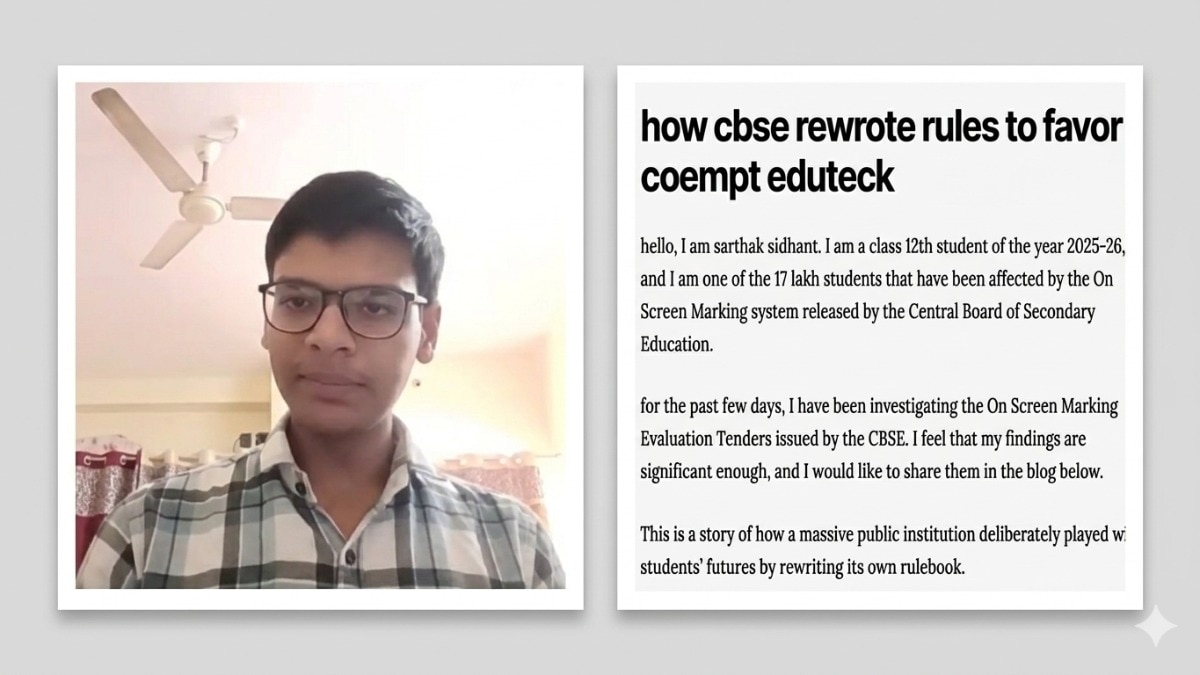 Class 12 student's blog cites CBSE documents, alleges tender favouritism to Coempt
