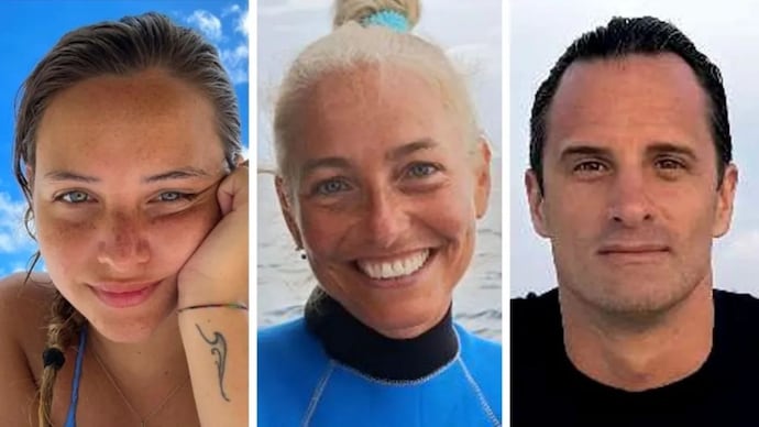 Among the five who died were Giorgia Sommacal (L), her mother Monica Montefalcone (C) and diving instructor Gianluca Benedetti.