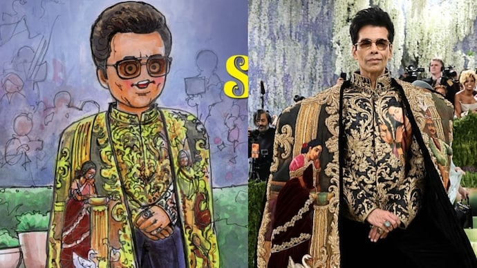 Amul paid tribute to Karan Johar's Met Gala 2026 look with a cute ad. Karan johar's met gala look