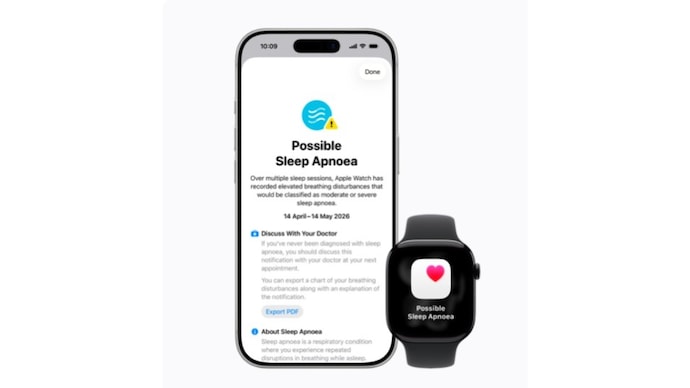 Apple introduce sleep apnoea notifications for Apple Watch.