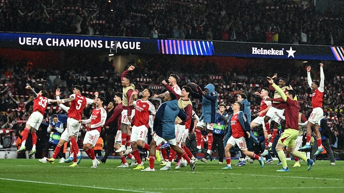 Arsenal qualified for their first Champions League final since 2006. (Reuters Photo) Arsenal