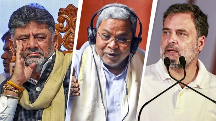Outgoing Karnataka Chief Minister Siddaramaiah (centre) has created a political minefield for his successor DK Shivakumar (left) and Congress leader Rahul Gandhi by accepting the caste survey report. (Image: PTI) As DK Shivakumar is set to take over as Karnataka's next CM, Siddaramaiah's decision to accept the caste census report has turned into a political minefield for him and the Congress's de facto national leader, Rahul Gandhi. (Image: PTI)