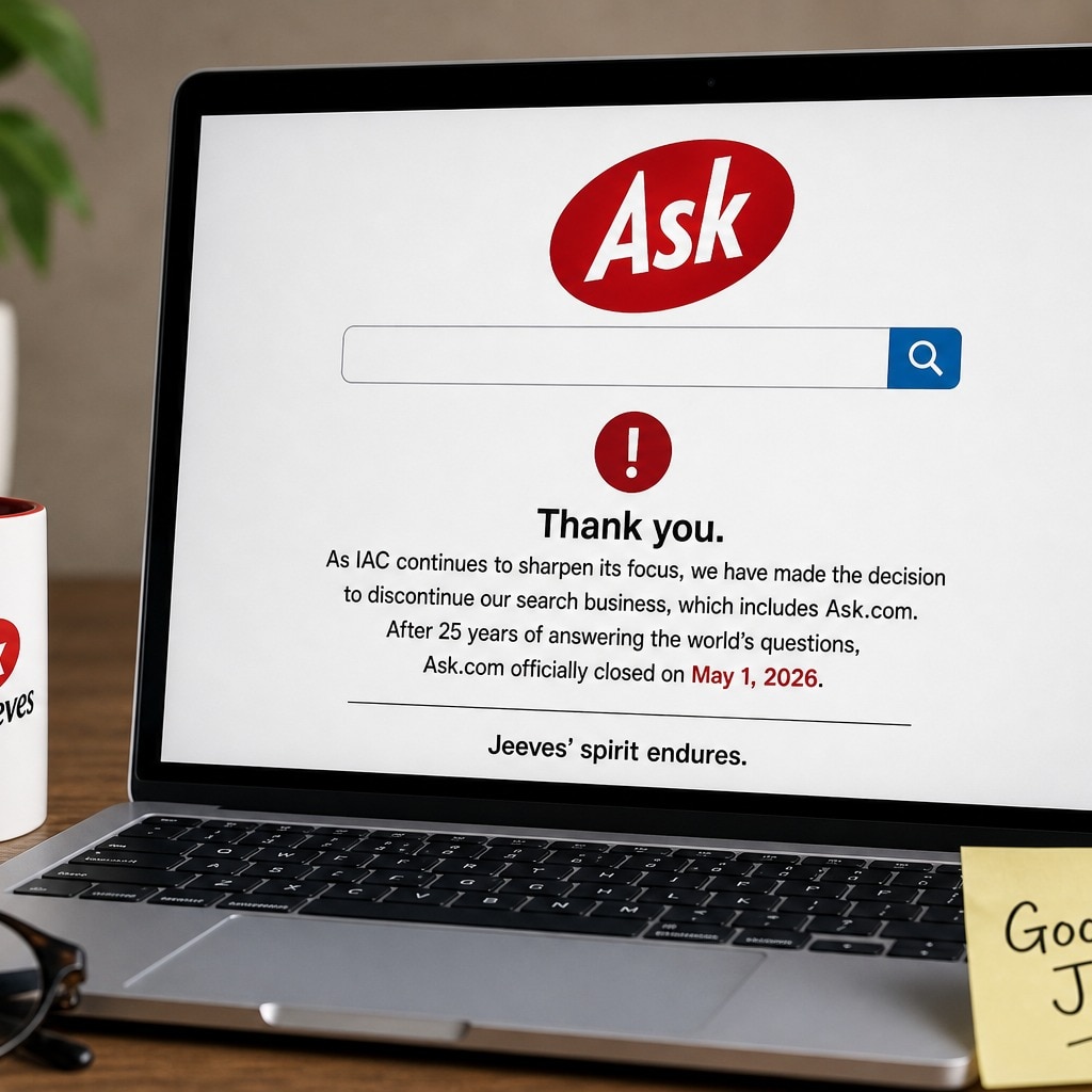 Ask.com shuts down after nearly 30 years, once known as Ask Jeeves before Google era