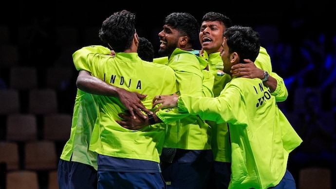 India are assured of a medal at Thomas Cup (Courtesy: Getty) Ayush Shetty, Lakshya Sen, Satwik-Chirag
