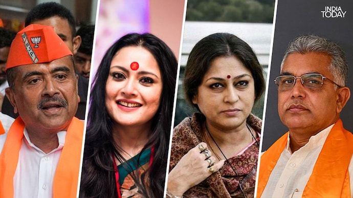 Bengal results: Suvendu Adhikari, Agnimitra Paul, Roopa Ganguly, Dilip Ghosh Bengal election results 2026