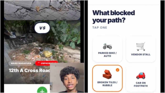 A 14 year-old from Bengaluru has created an app to fix the city's footpath problem. (Photo: X) bengaluru boy