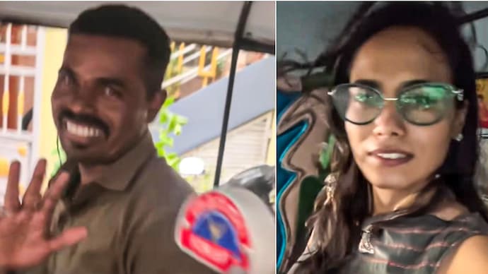 Bengaluru rain leaves auto driver drenched, passenger's kind gesture goes viral (Photos: Priyanka/Instagram) Bengaluru rain leaves auto driver drenched, passenger's kind gesture goes viral (Photos: Priyanka/Instagram)