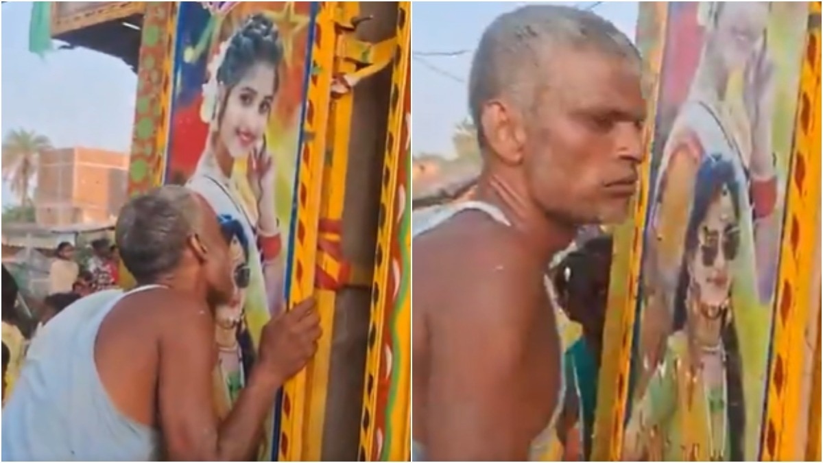 Bihar man kisses, licks women's poster on DJ trolley, sparks outrage