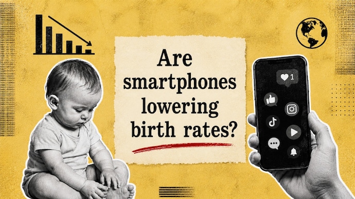 Researchers link smartphone usage with declining birth rates globally. (Photo: AI generated)