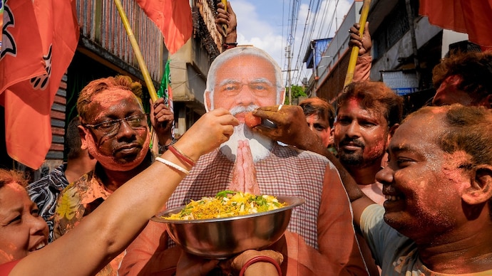The BJP, and the NDA alliance, led by Prime Minister Narendra Modi, control more state governments than any formation since Independence. (Image: PTI) bjp nda footprint in india 21 states indira gandhi record congress peak second time west bengal assam assembly polls elections results