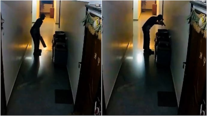 Blinkit delivery man moment with cricket bat reminds many of unfinished dreams (Photos: X) blinkit delivery man cricket bat