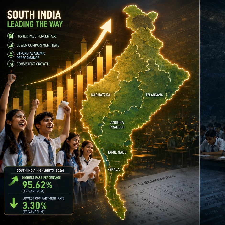 CBSE Class 12 Result 2026: North-South gap widens across two key metrics