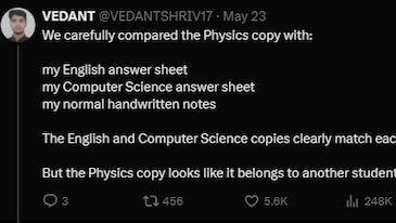 CBSE reaches out to Class 12 student after viral post on answer sheet mismatch CBSE reaches out to Class 12 student after viral post on answer sheet mismatch