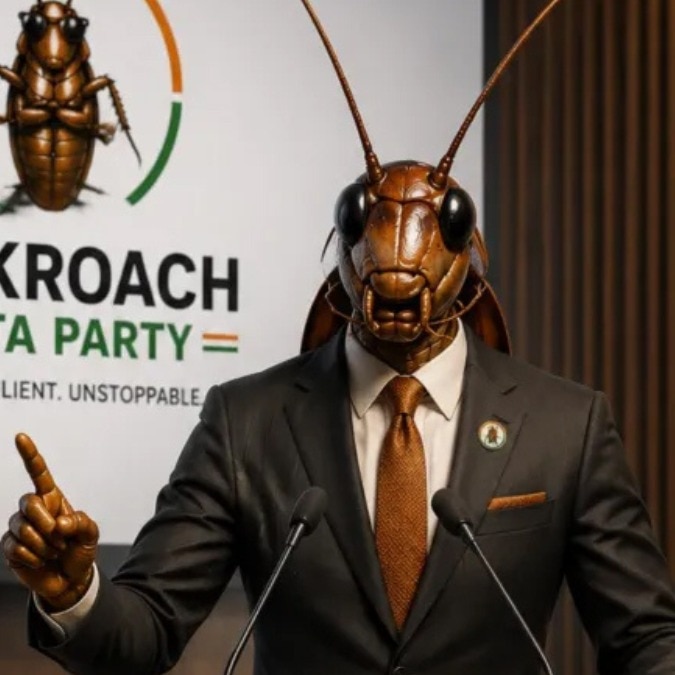 Cockroach Janta Party is a parody, indeed. Parody of India's Opposition