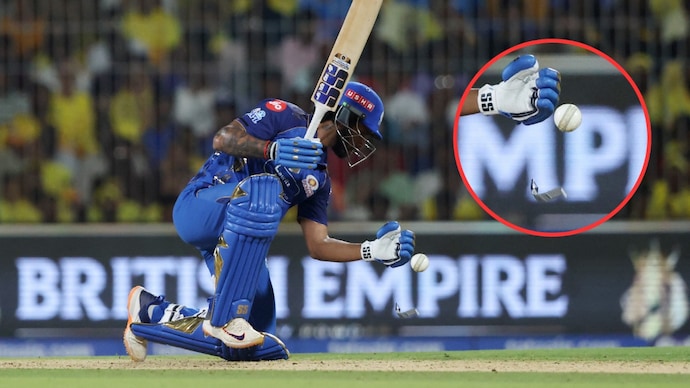 Overton broke Tilak Varma's fitness band. (Image: Reuters) CSk vs MI